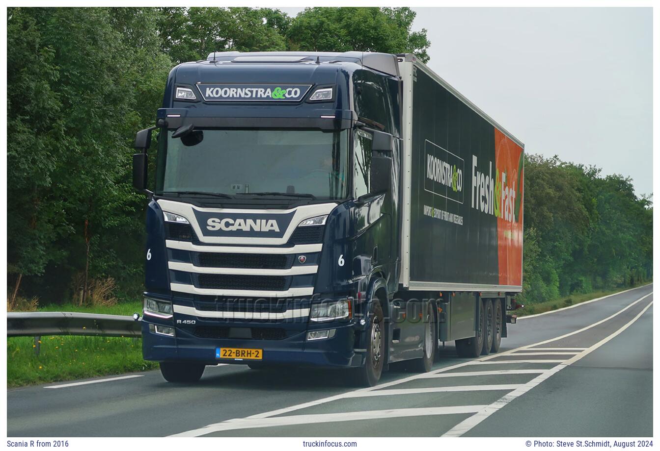 Scania R from 2016 Photo August 2024