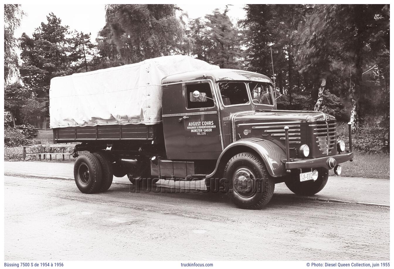 Büssing 7500 S de 1954 à 1956 Photo juin 1955