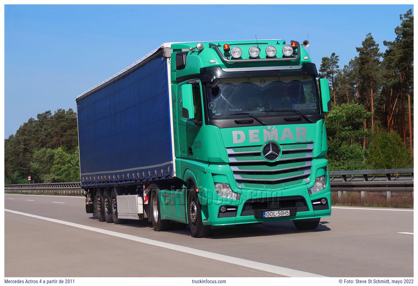 Mercedes Actros 4 a partir de 2011 Foto mayo 2022