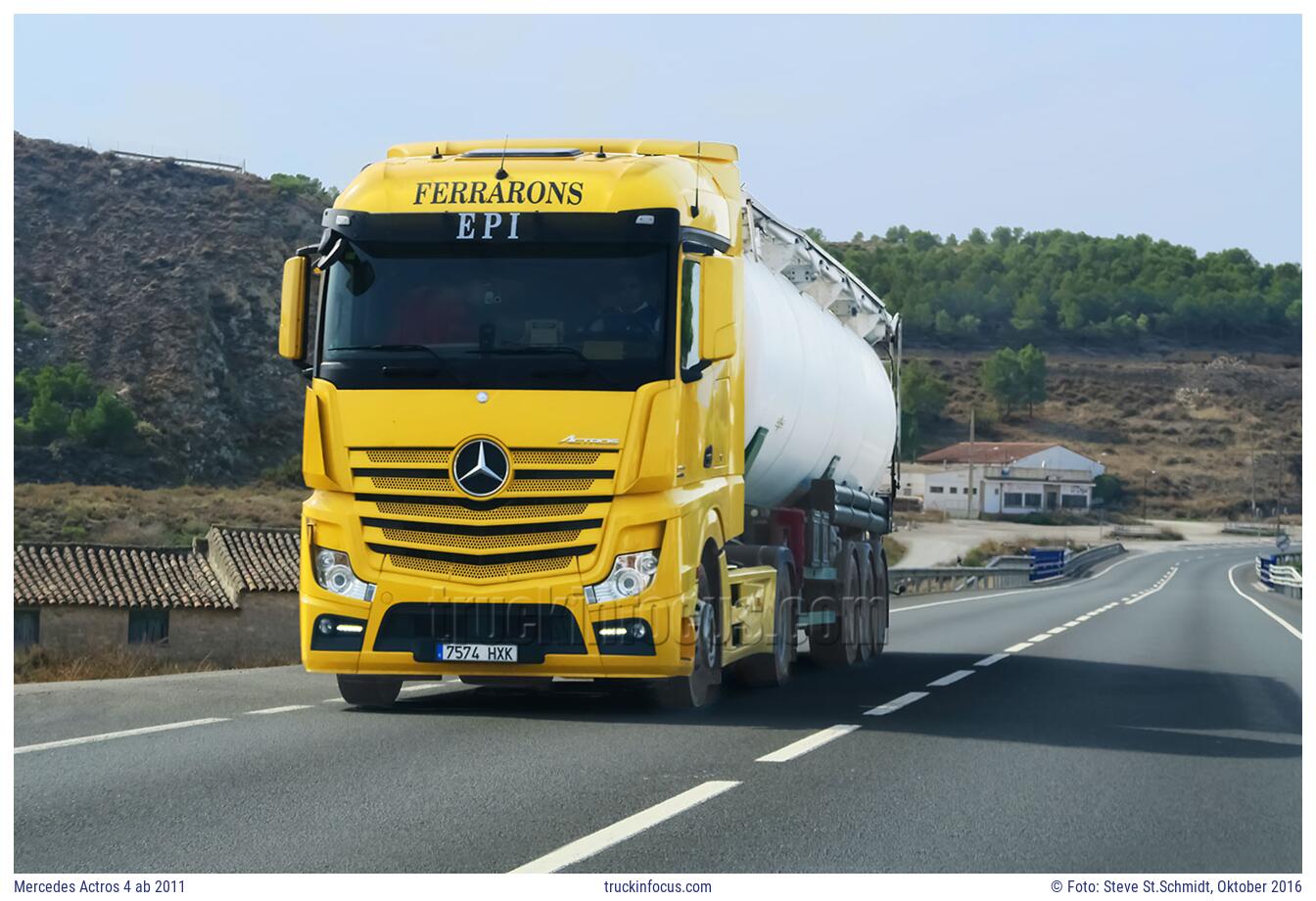 Mercedes Actros 4 ab 2011 Foto Oktober 2016