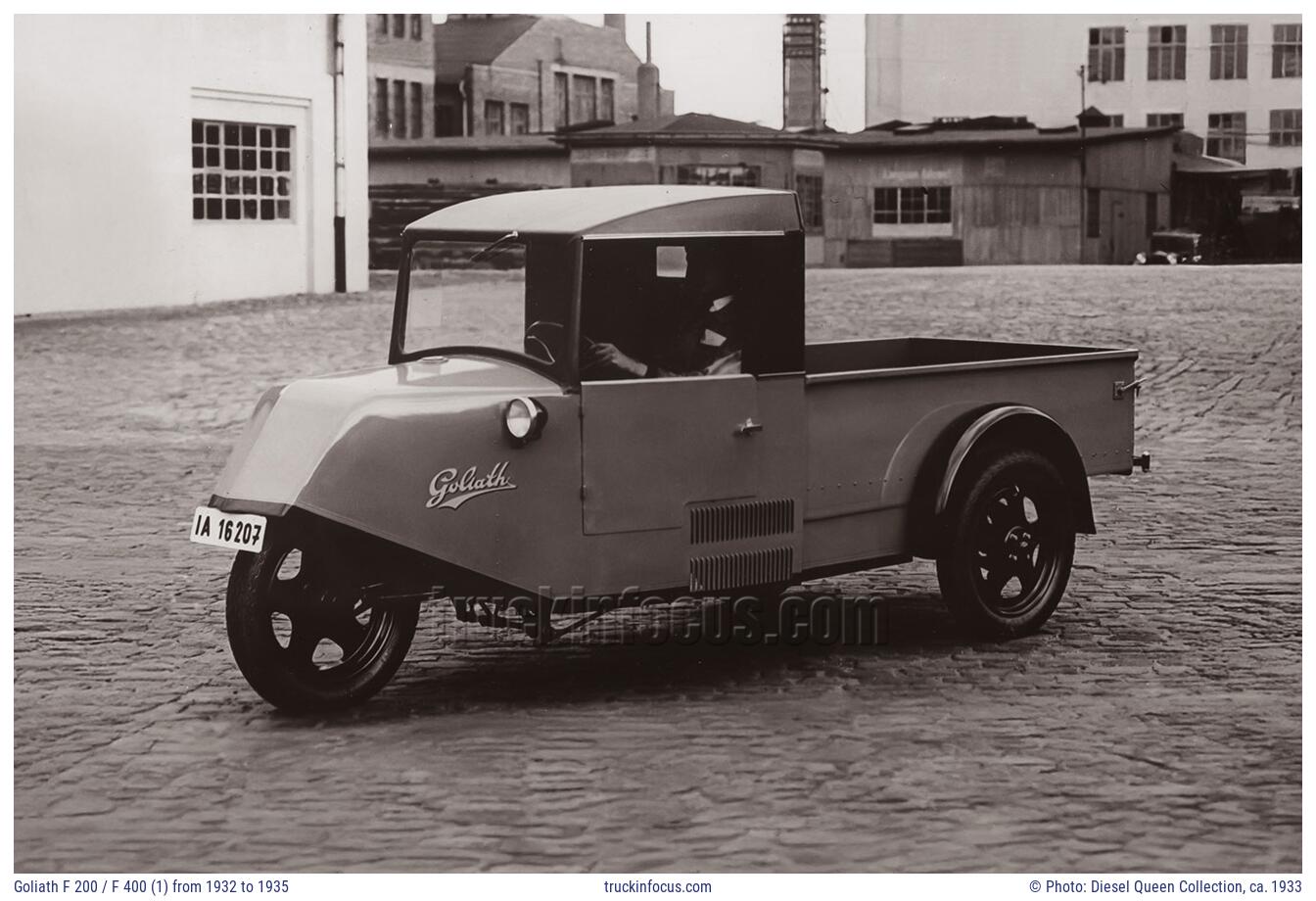 Goliath F 200 / F 400 (1) from 1932 to 1935 Photo ca. 1933