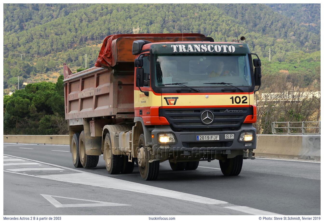 Mercedes Actros 2 B à partir de 2003 Photo février 2019