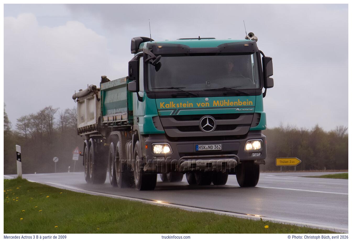 Mercedes Actros 3 B à partir de 2009 Photo avril 2026