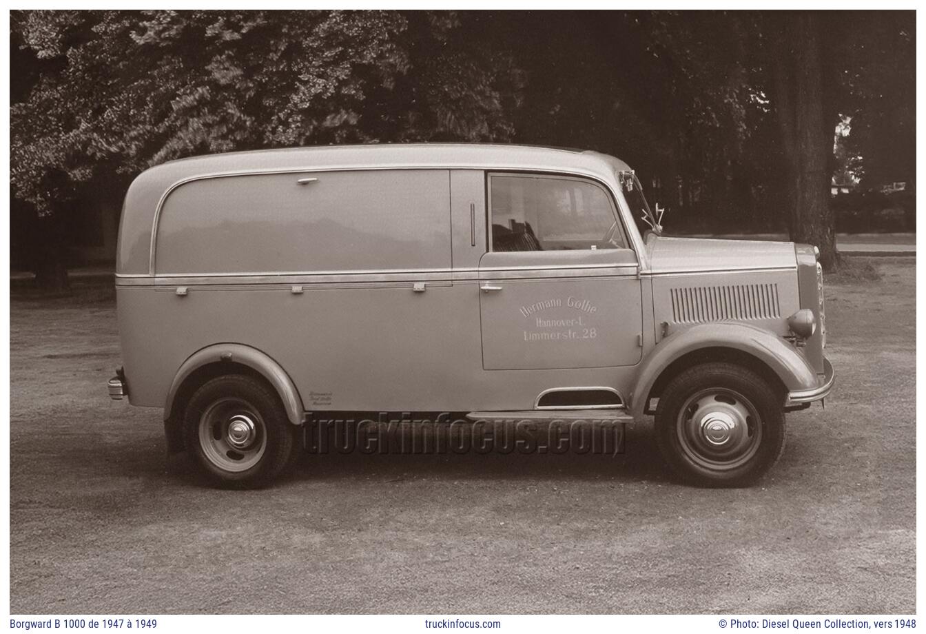 Borgward B 1000 de 1947 à 1949 Photo vers 1948