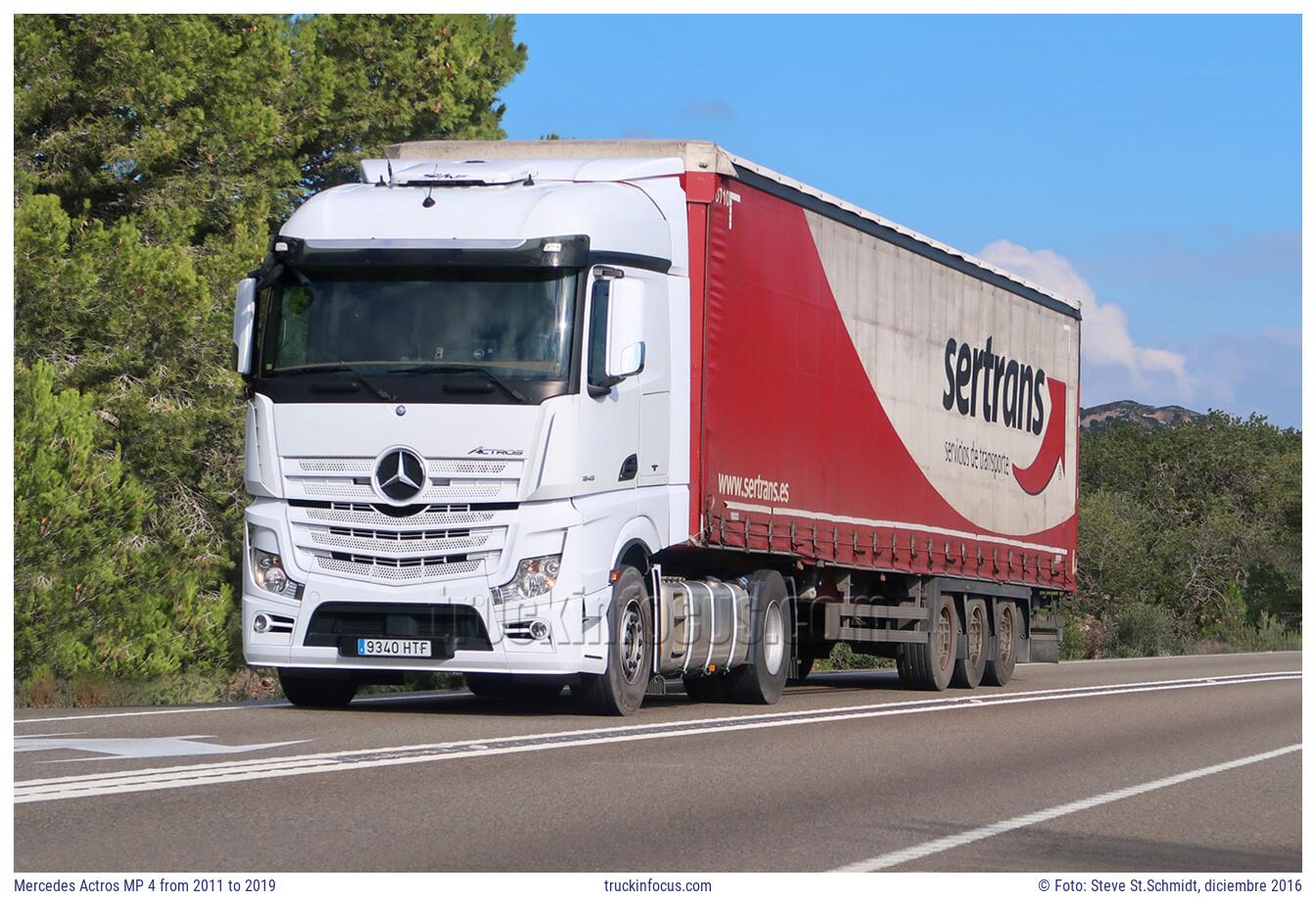 Mercedes Actros MP 4 from 2011 to 2019 Foto diciembre 2016