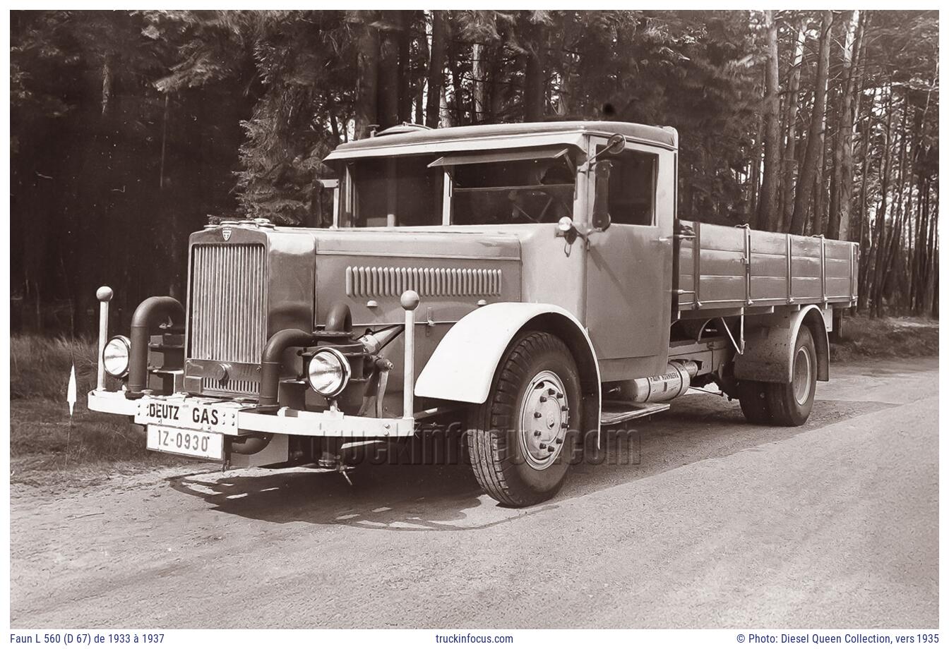 Faun L 560 (D 67) de 1933 à 1937 Photo vers 1935