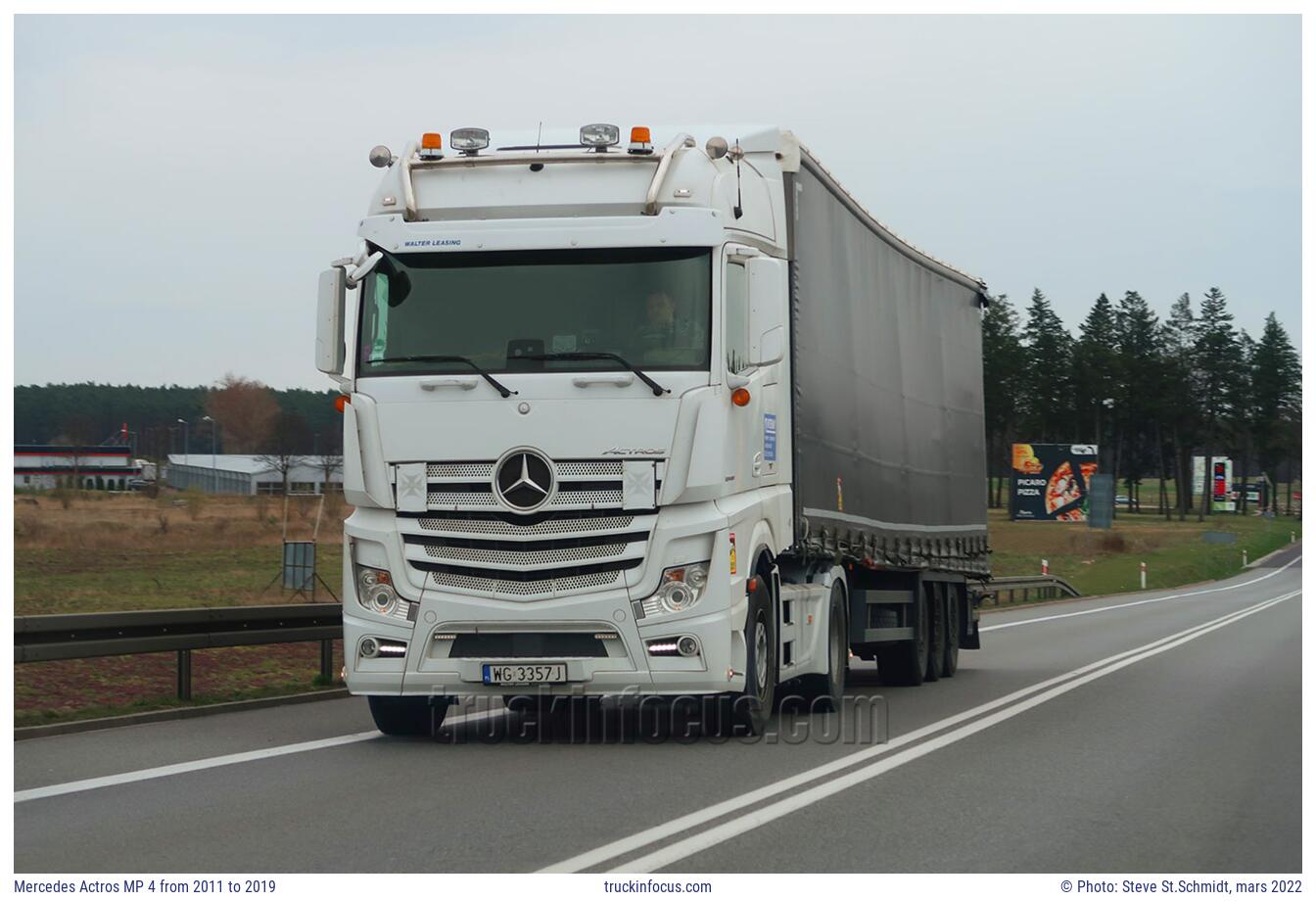 Mercedes Actros MP 4 from 2011 to 2019 Photo mars 2022