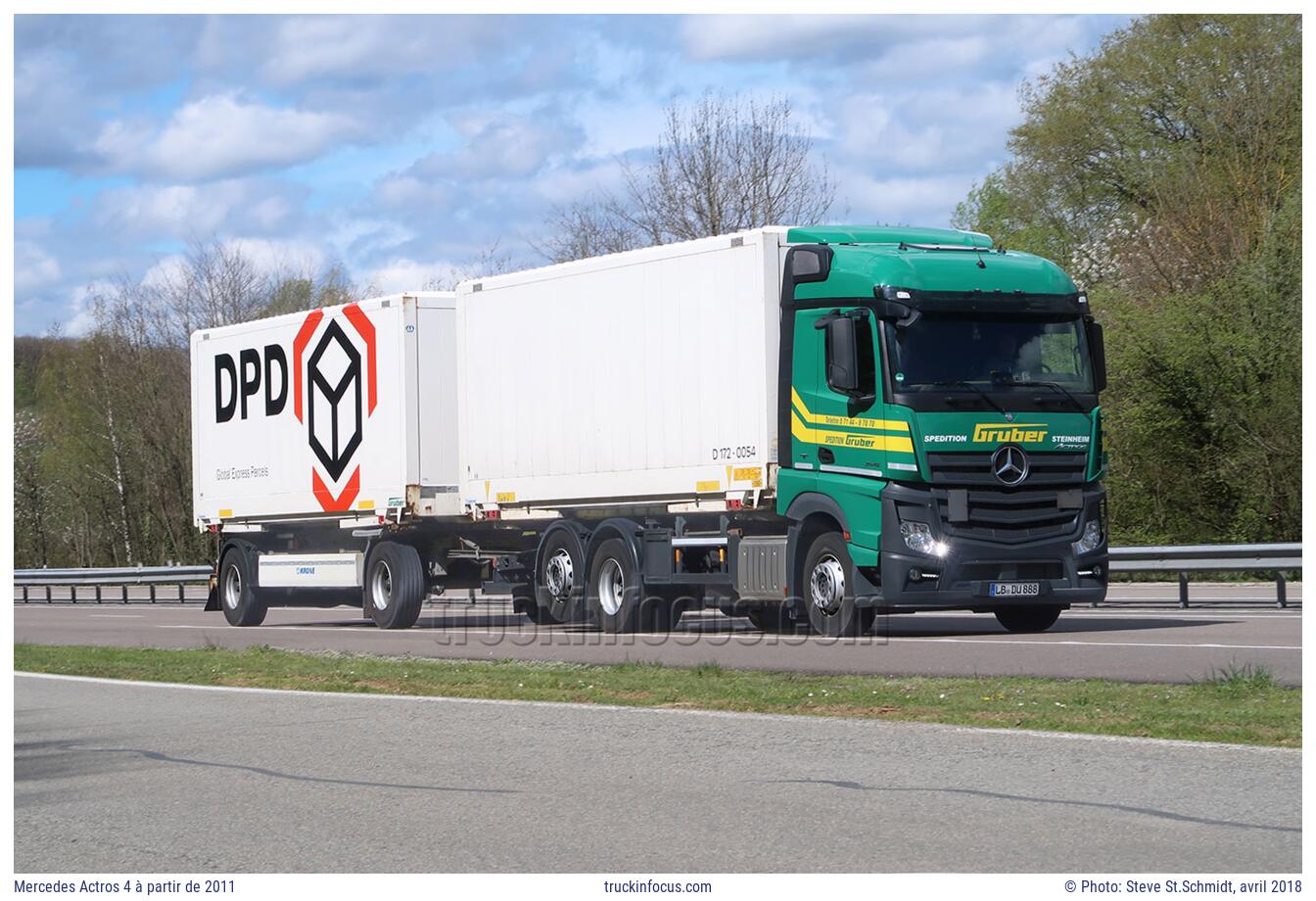 Mercedes Actros 4 à partir de 2011 Photo avril 2018