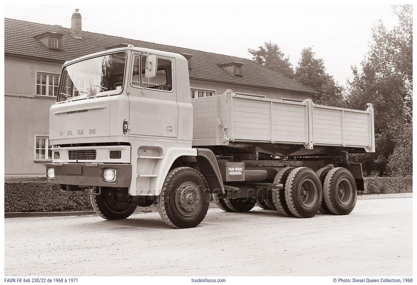 FAUN FK 6x6 230/22 de 1968 à 1971 Photo 1968