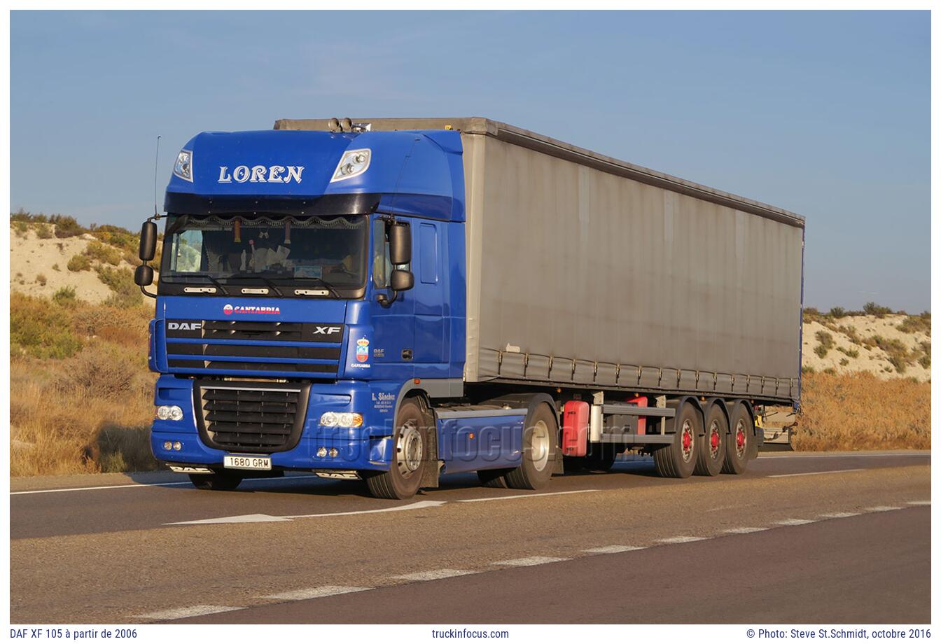 DAF XF 105 à partir de 2006 Photo octobre 2016