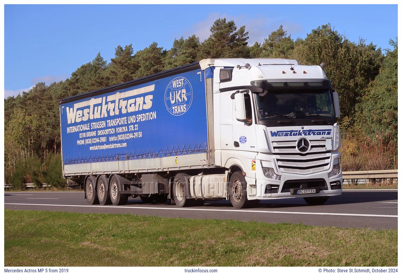 Mercedes Actros MP 5 from 2019 Photo October 2024
