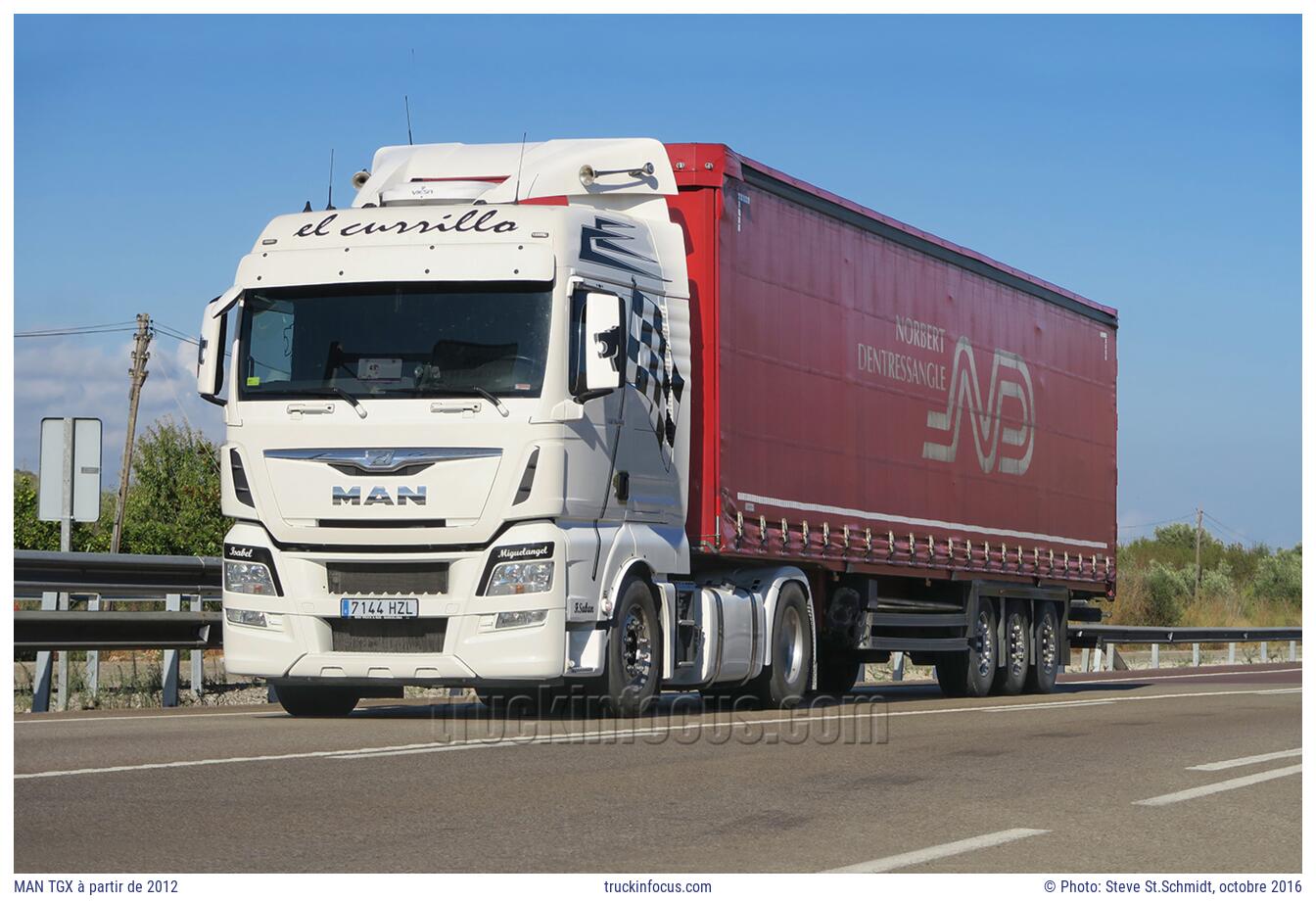 MAN TGX à partir de 2012 Photo octobre 2016