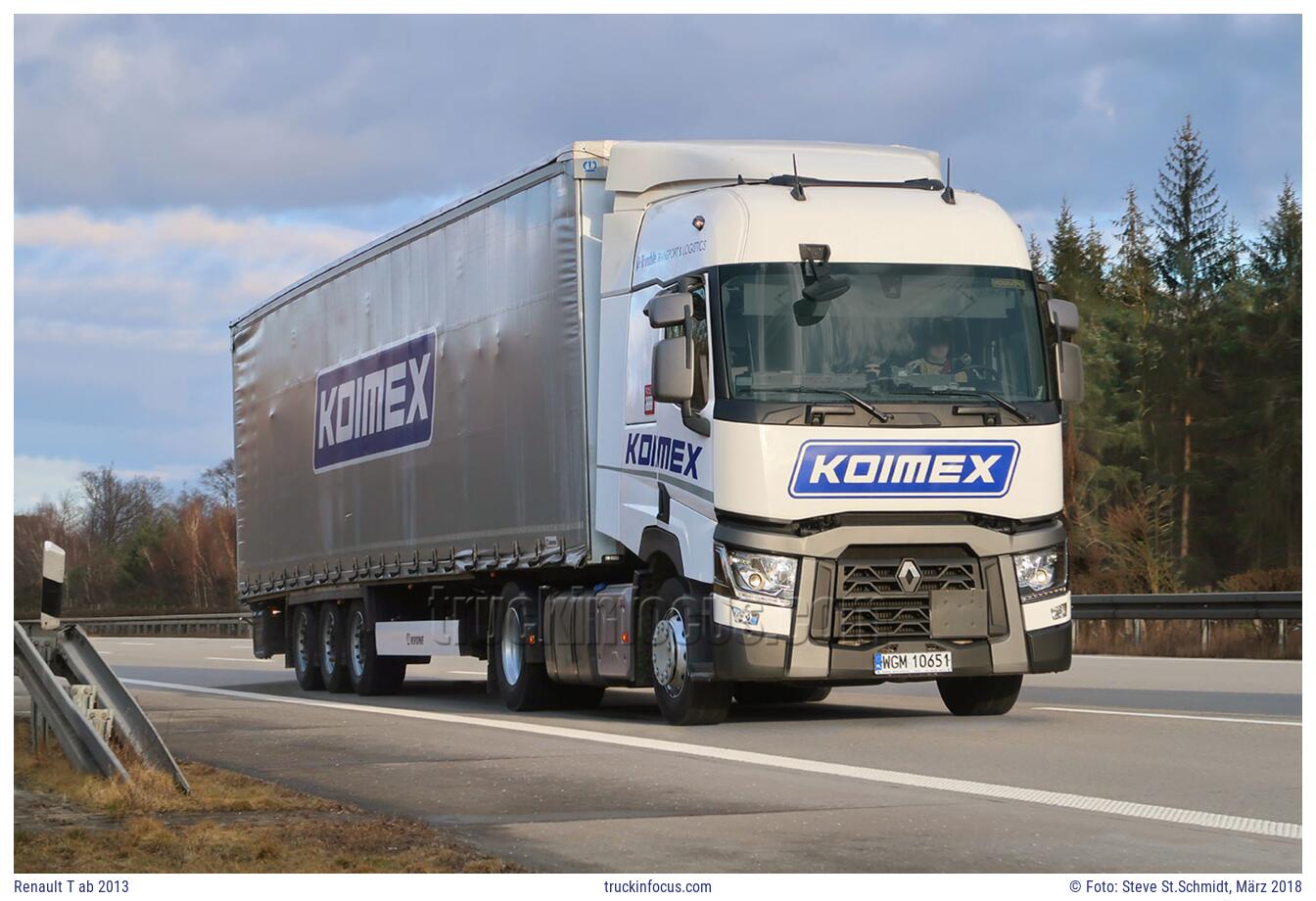 Renault T ab 2013 Foto März 2018