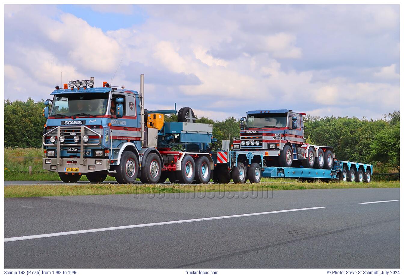 Scania 143 (R cab) from 1988 to 1996 Photo July 2024