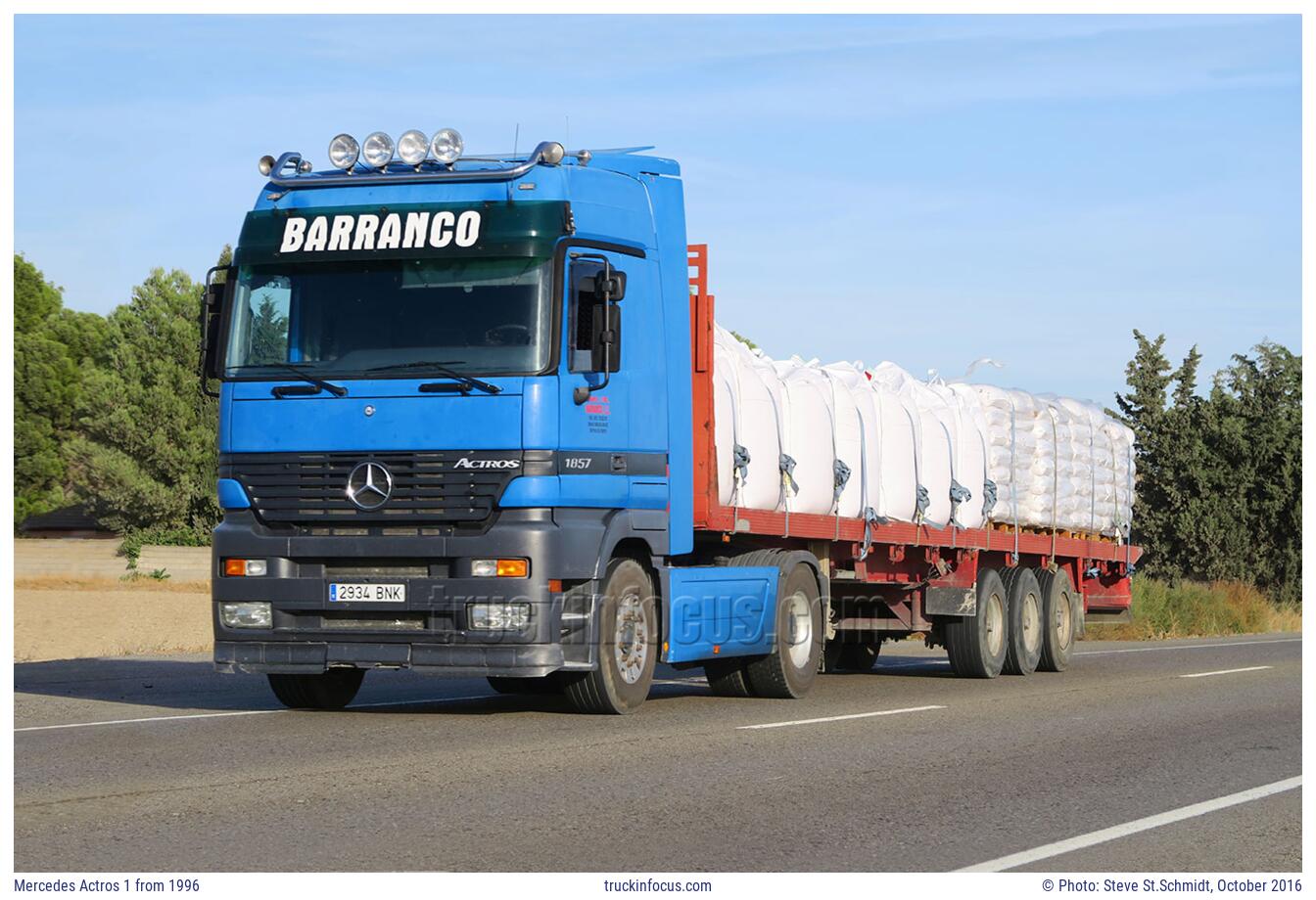 Mercedes Actros 1 from 1996 Photo October 2016