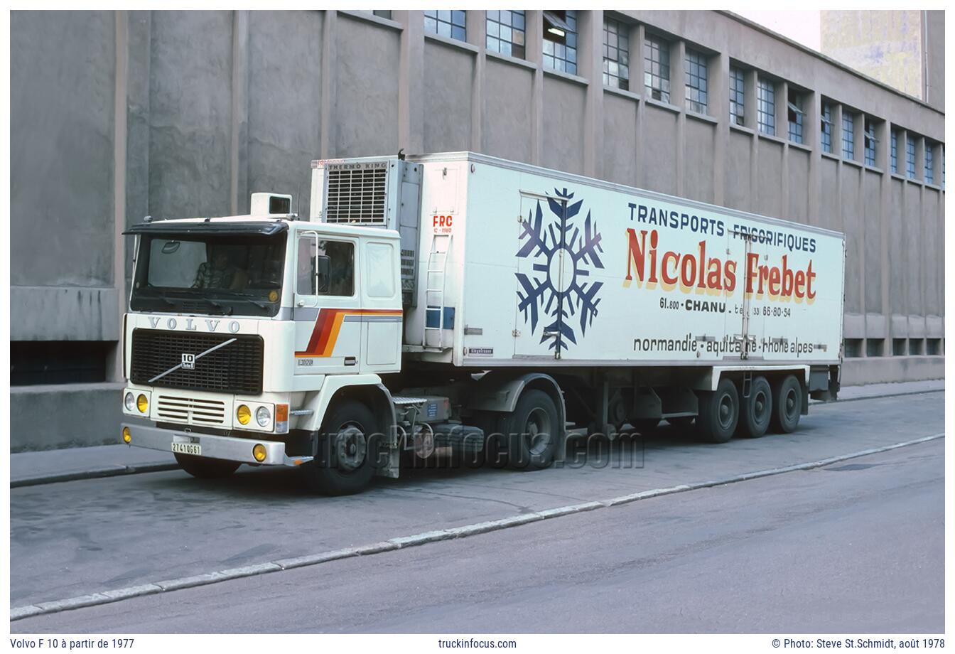 Volvo F 10 à partir de 1977 Photo août 1978