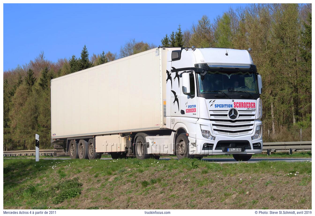 Mercedes Actros 4 à partir de 2011 Photo avril 2019