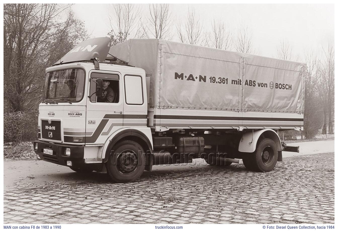 MAN con cabina F8 de 1983 a 1990 Foto hacia 1984