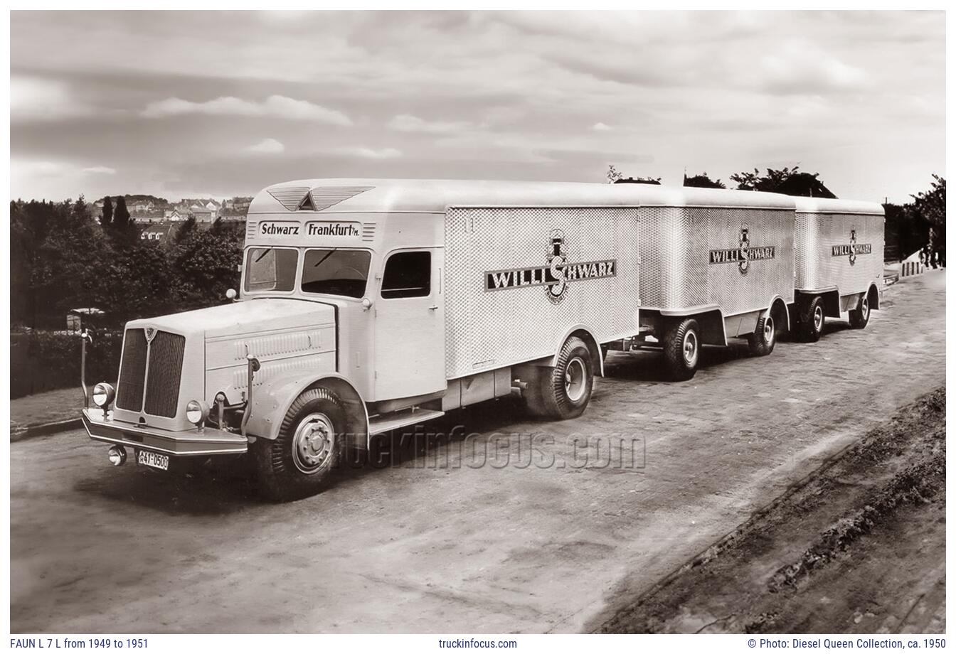 FAUN L 7 L from 1949 to 1951 Photo ca. 1950