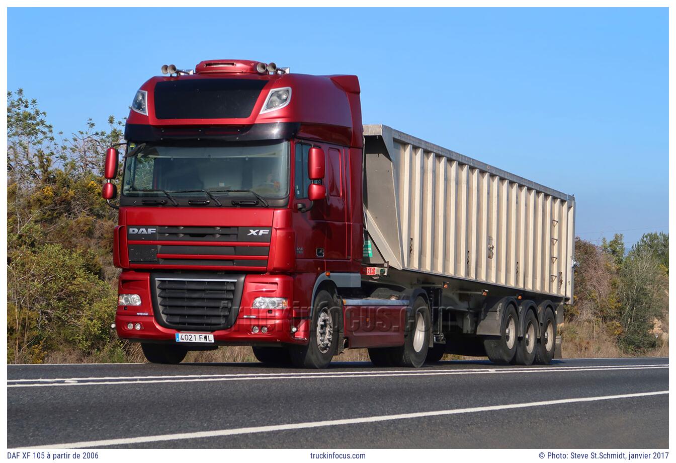 DAF XF 105 à partir de 2006 Photo janvier 2017