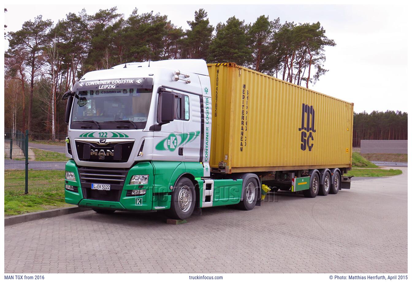 MAN TGX from 2016 Photo April 2015