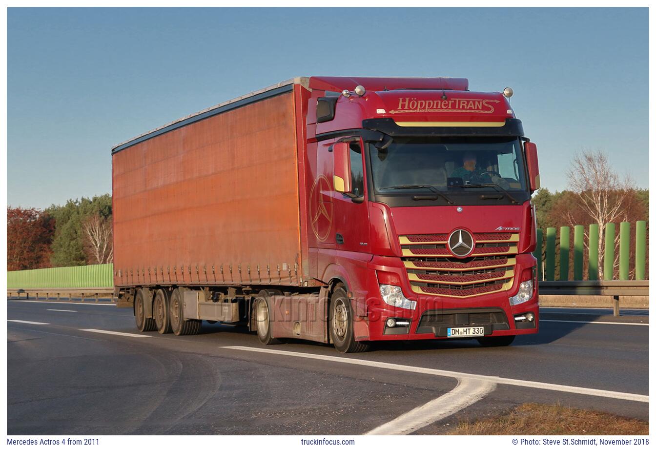 Mercedes Actros 4 from 2011 Photo November 2018