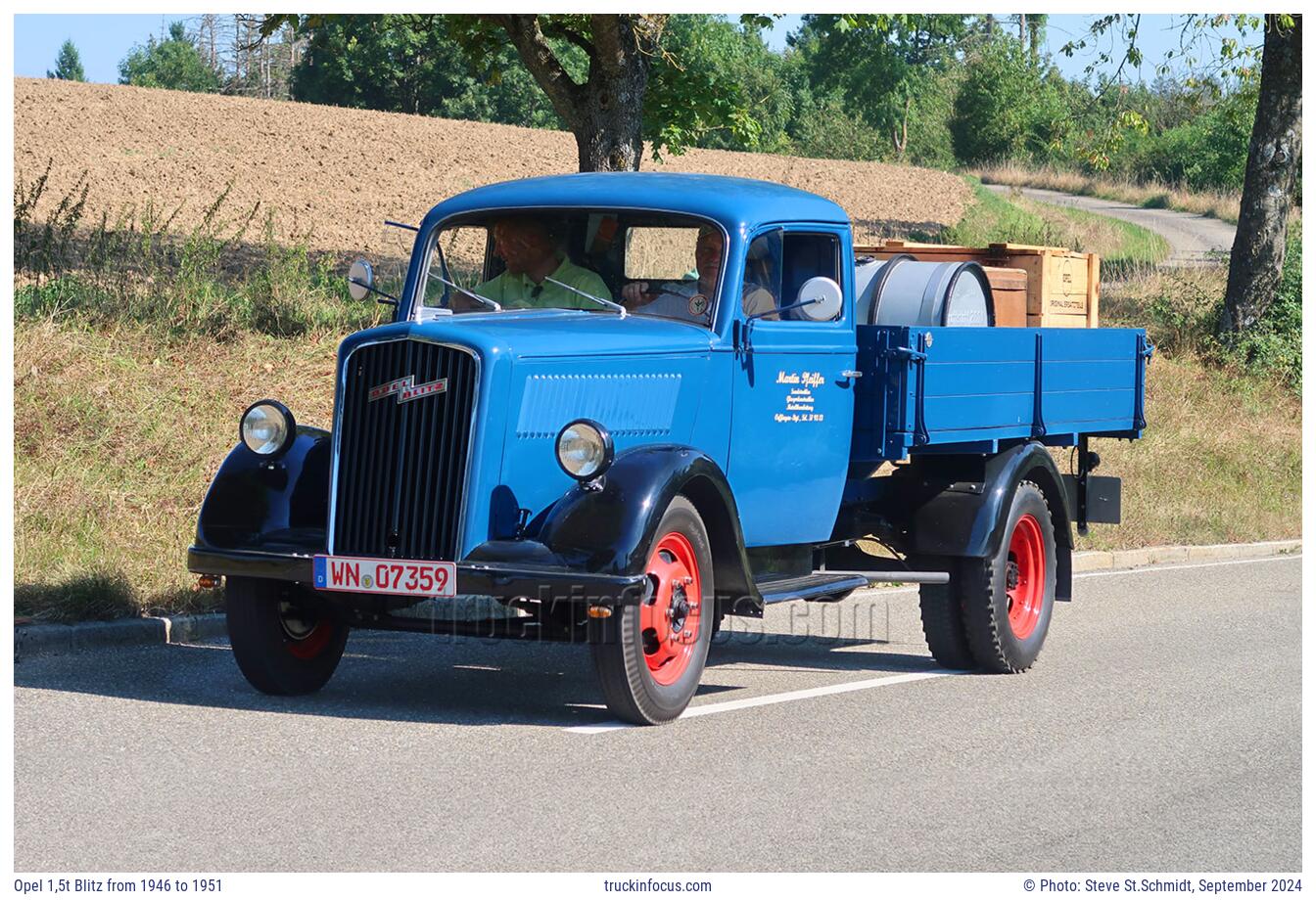 Opel 1,5t Blitz from 1946 to 1951 Photo September 2024