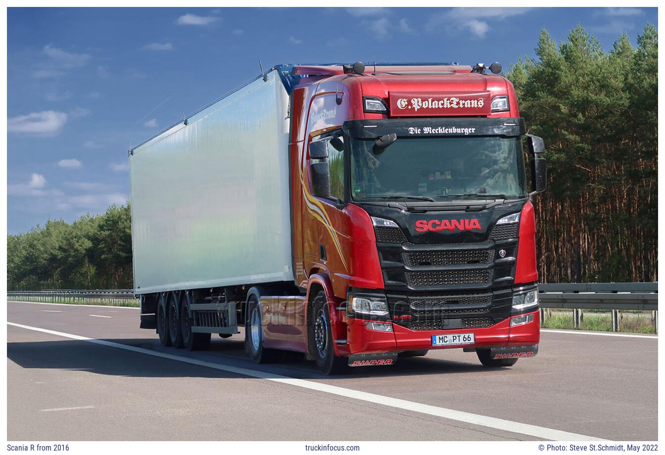 Scania R from 2016 Photo May 2022