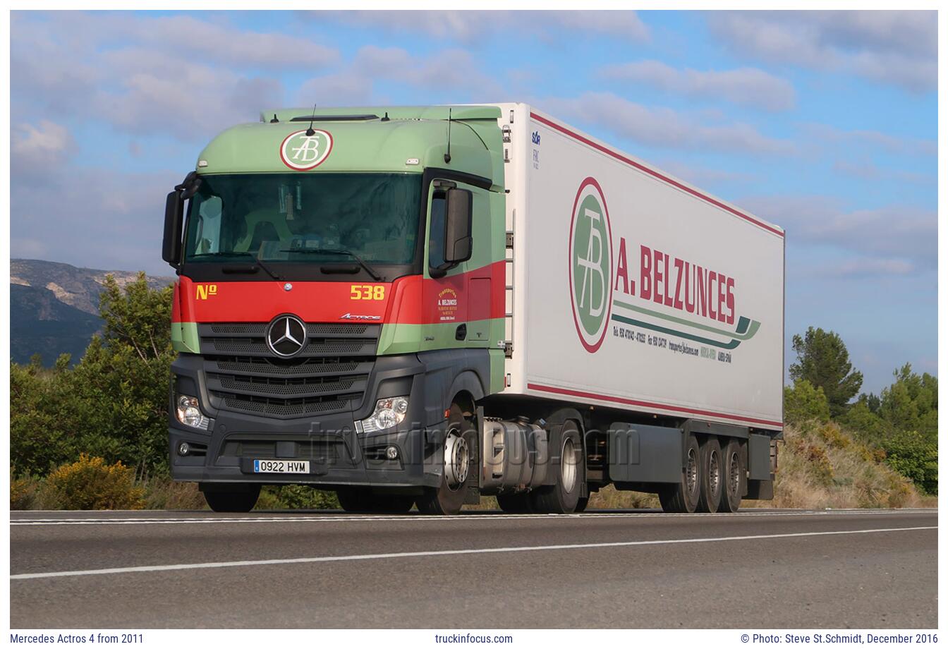 Mercedes Actros 4 from 2011 Photo December 2016