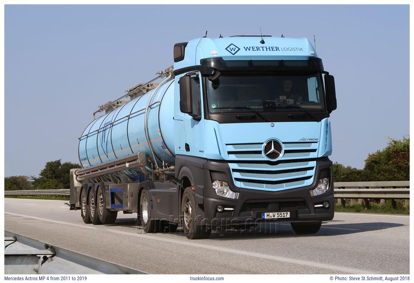 Mercedes Actros MP 4 from 2011 to 2019 Photo August 2018