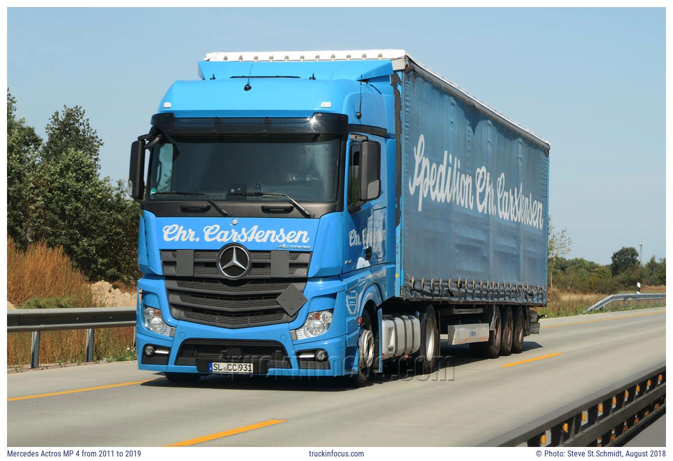 Mercedes Actros MP 4 from 2011 to 2019 Photo August 2018