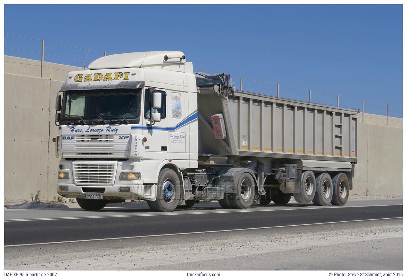 DAF XF 95 à partir de 2002 Photo août 2016