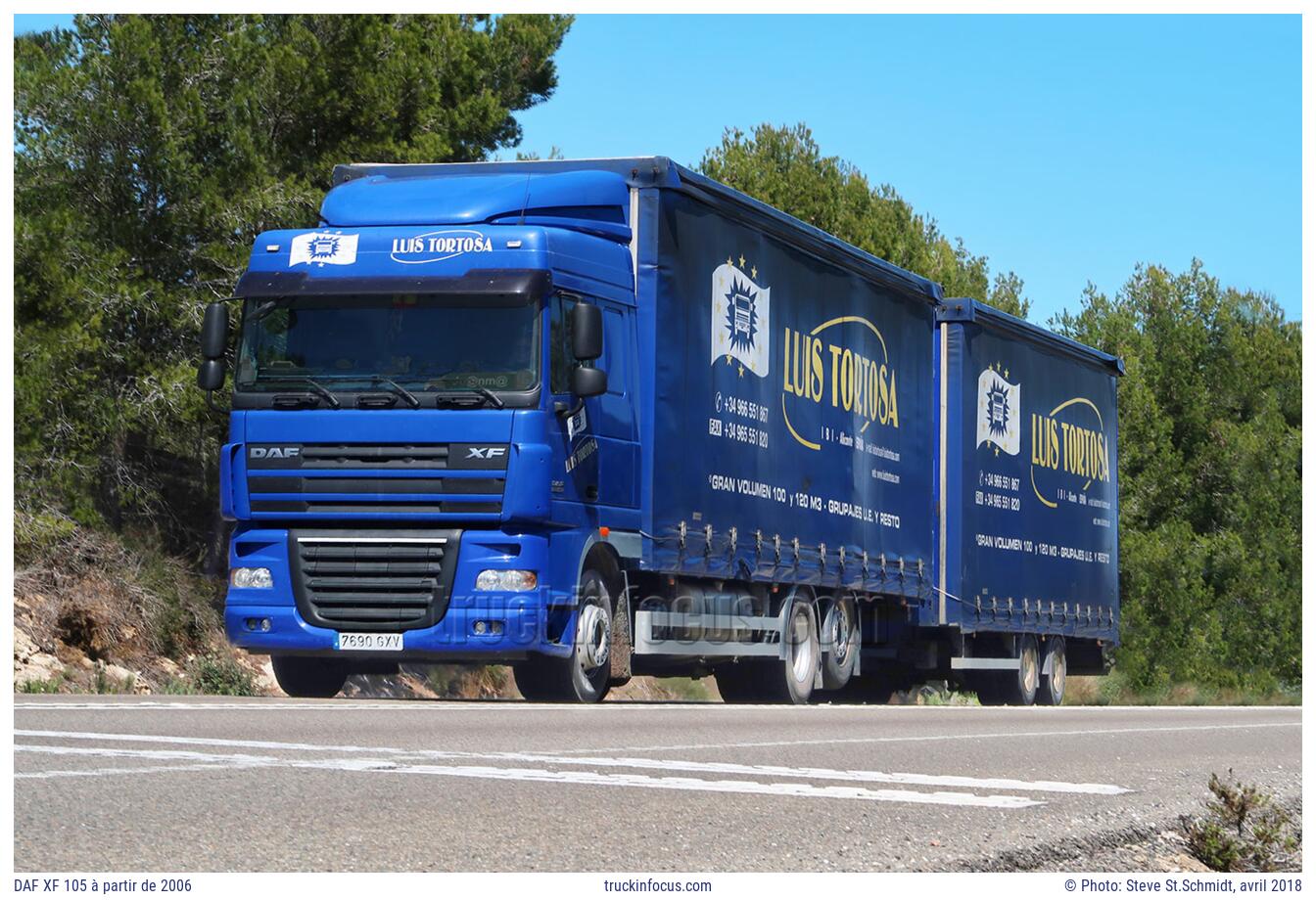 DAF XF 105 à partir de 2006 Photo avril 2018