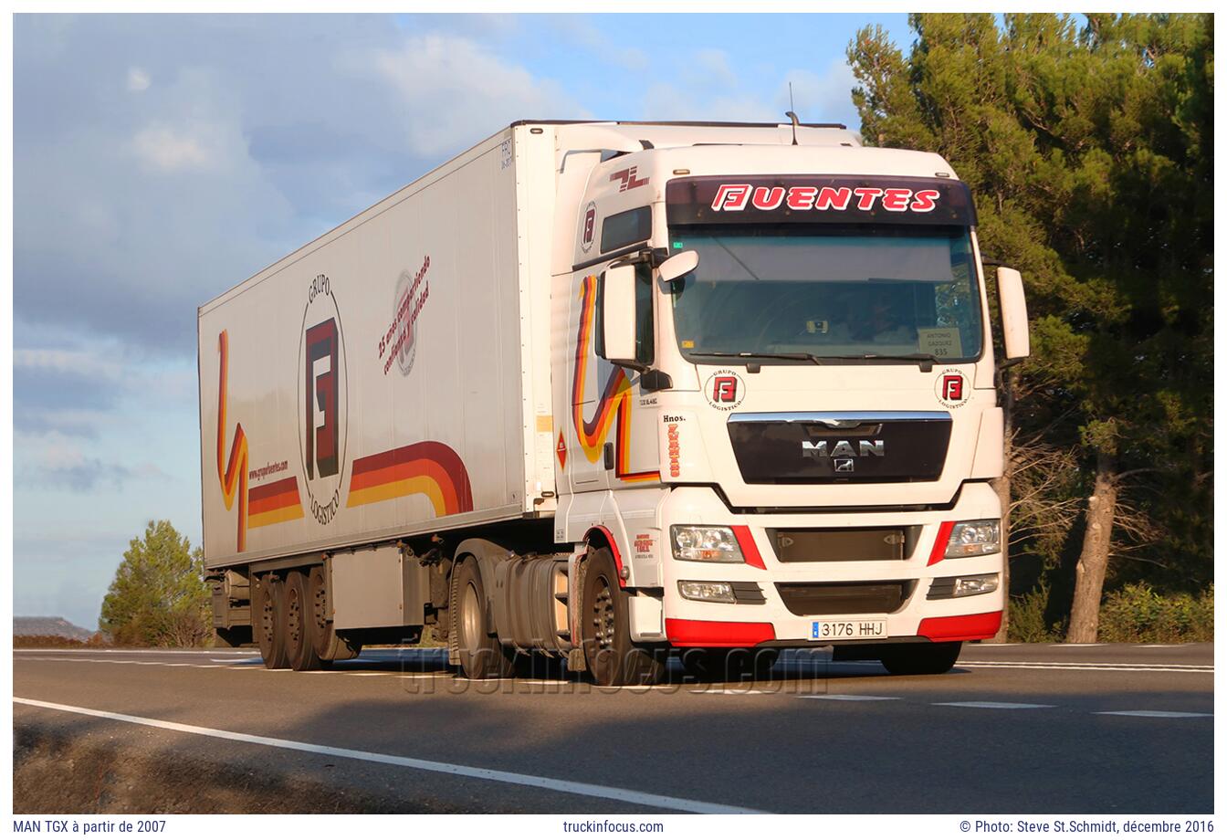 MAN TGX à partir de 2007 Photo décembre 2016