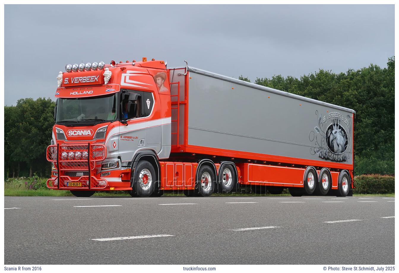 Scania R from 2016 Photo July 2025