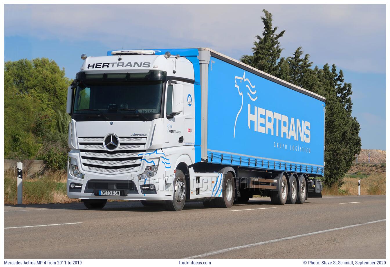 Mercedes Actros MP 4 from 2011 to 2019 Photo September 2020