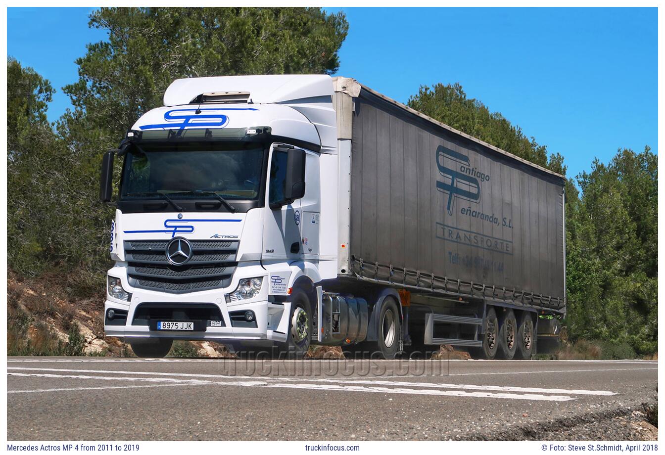 Mercedes Actros MP 4 from 2011 to 2019 Foto April 2018