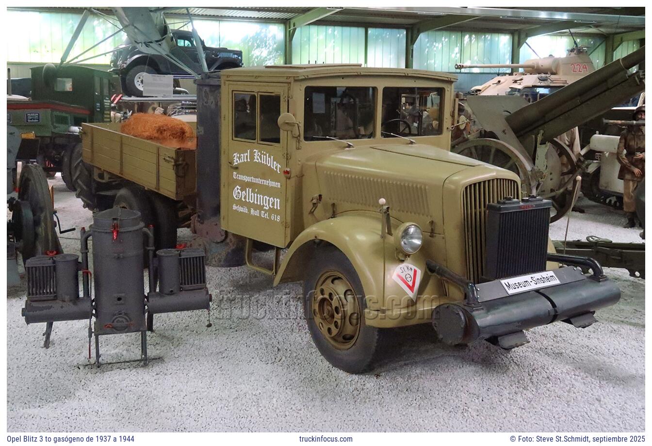 Opel Blitz 3 to gasógeno de 1937 a 1944 Foto septiembre 2025