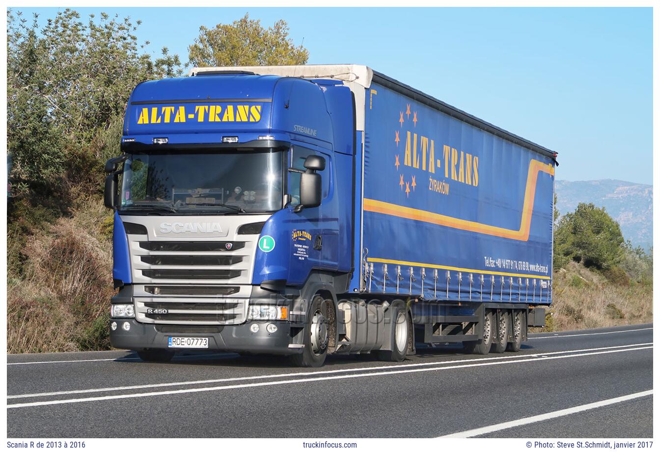 Scania R de 2013 à 2016 Photo janvier 2017