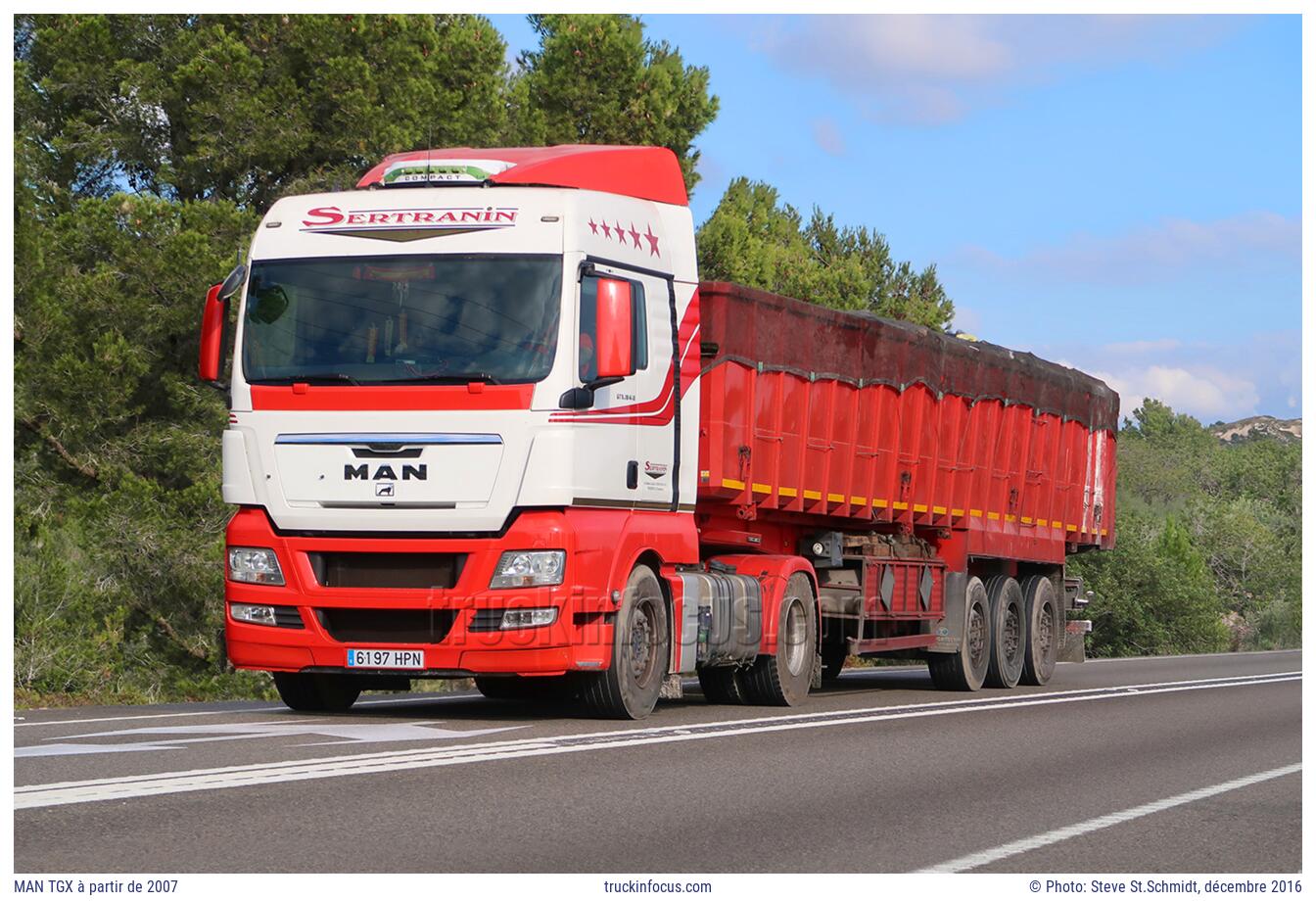 MAN TGX à partir de 2007 Photo décembre 2016