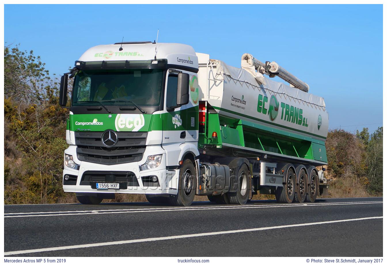 Mercedes Actros MP 5 from 2019 Photo January 2017