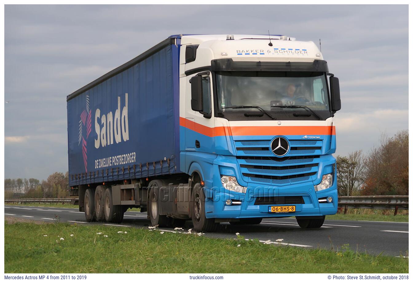 Mercedes Actros MP 4 from 2011 to 2019 Photo octobre 2018