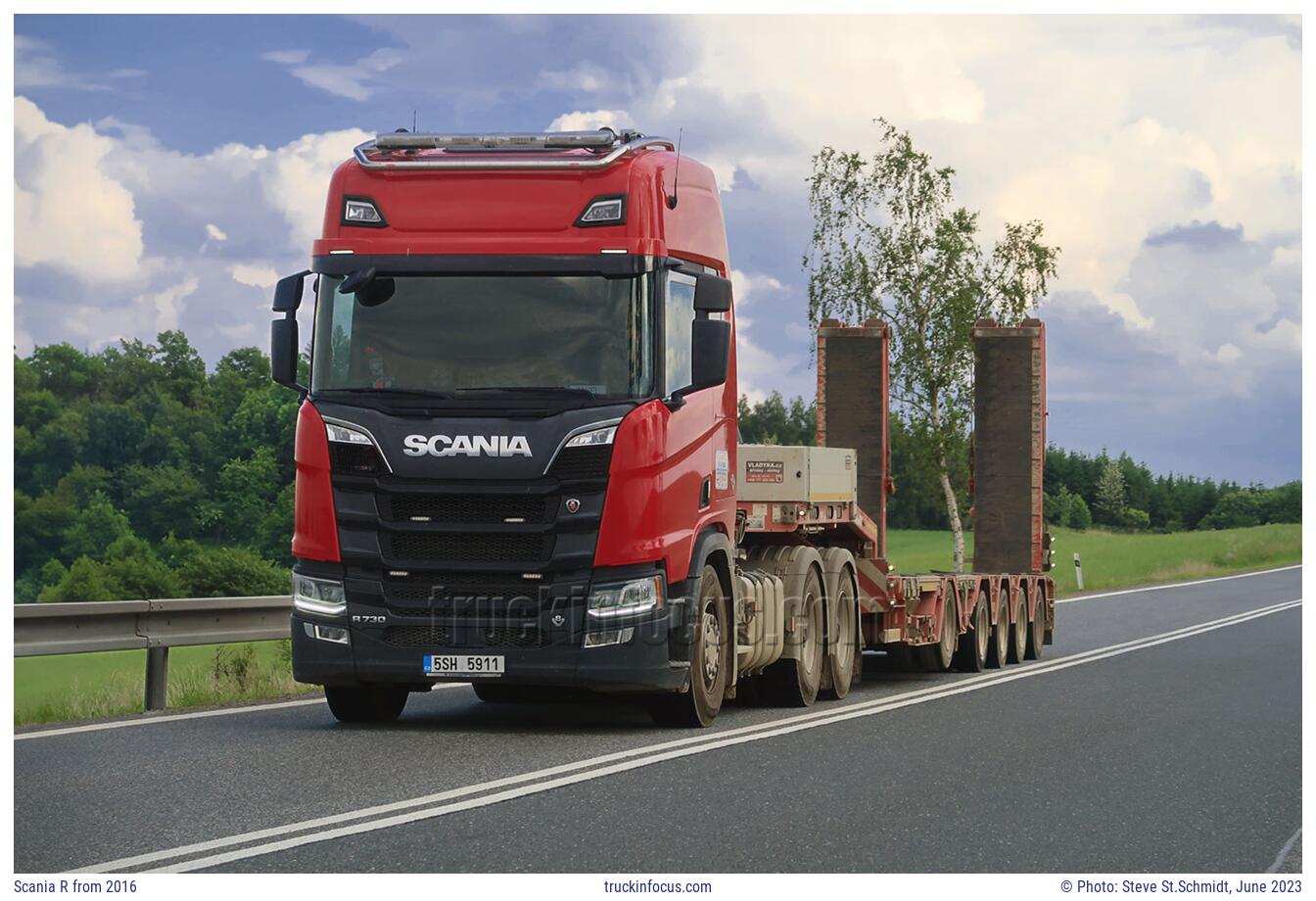 Scania R from 2016 Photo June 2023