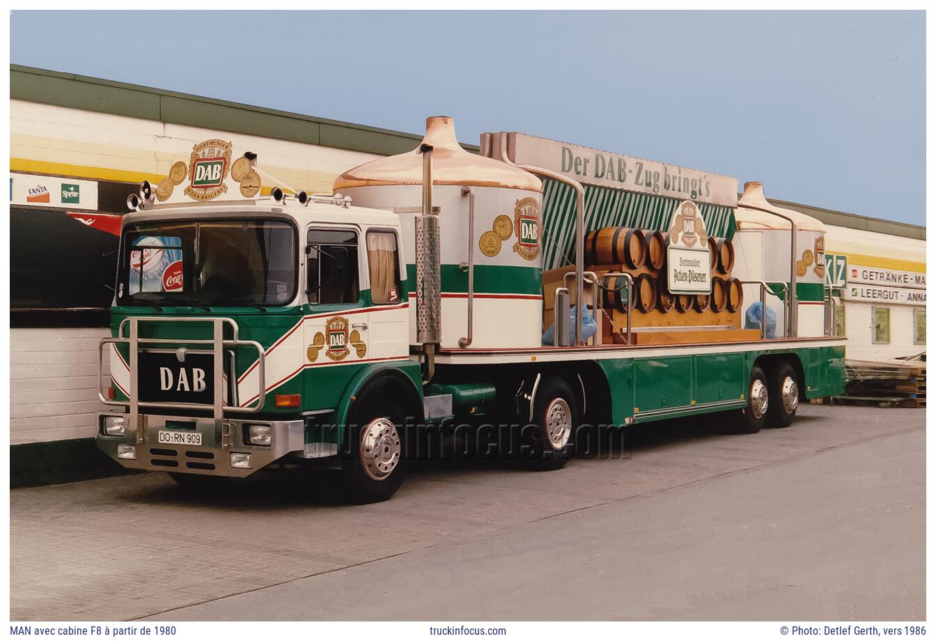 MAN avec cabine F8 à partir de 1980 Photo vers 1986