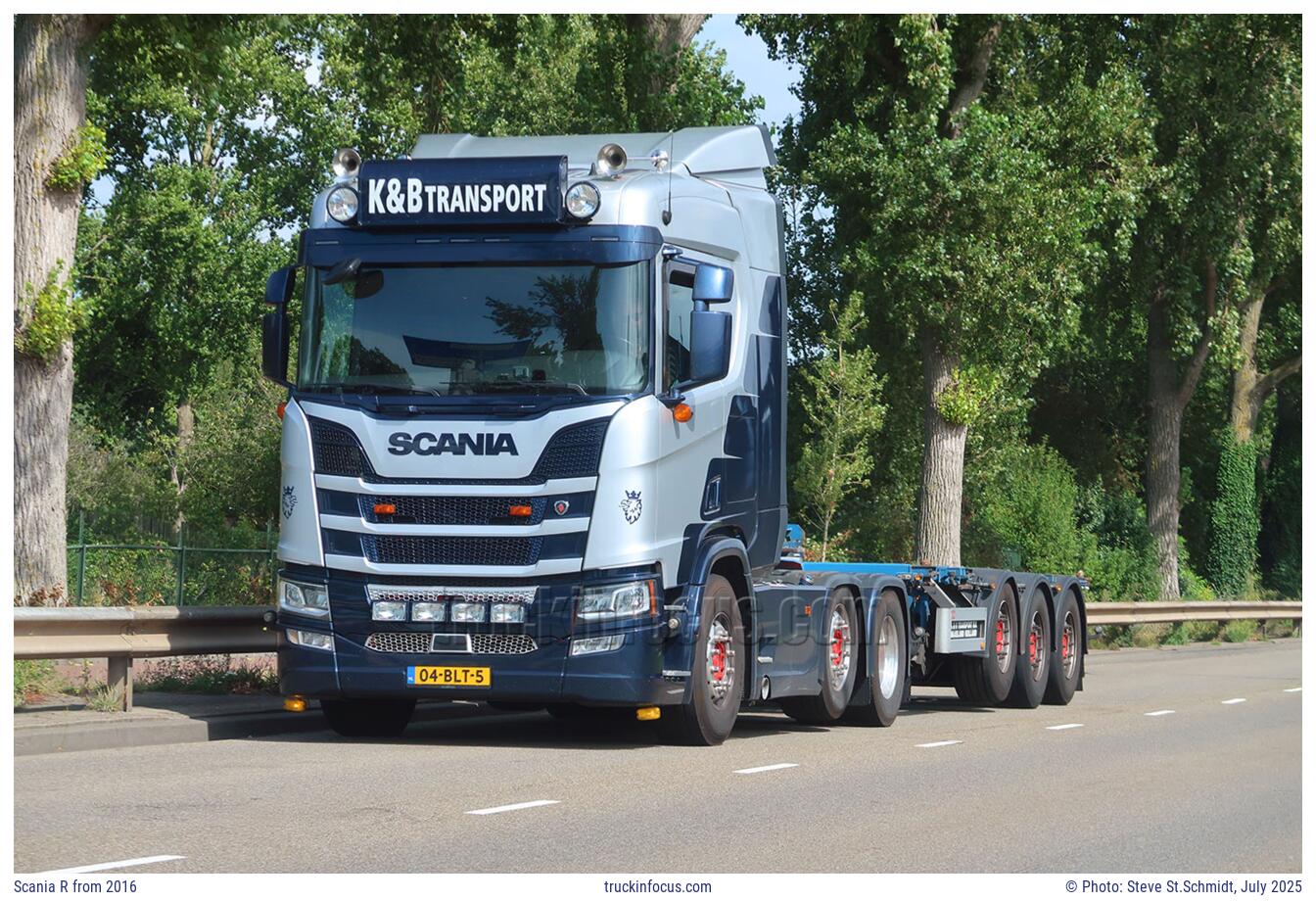 Scania R from 2016 Photo July 2025