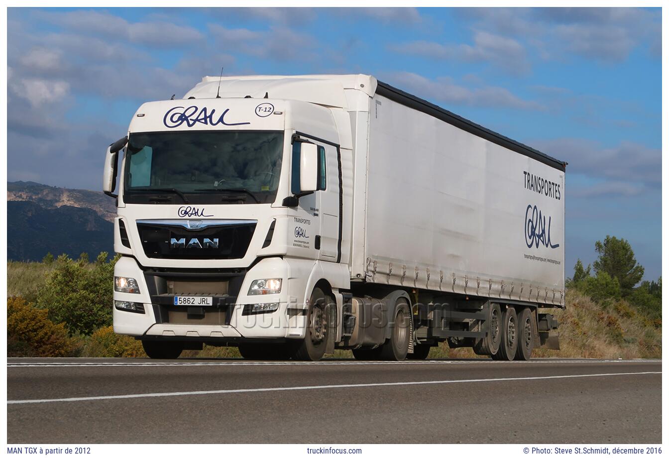 MAN TGX à partir de 2012 Photo décembre 2016