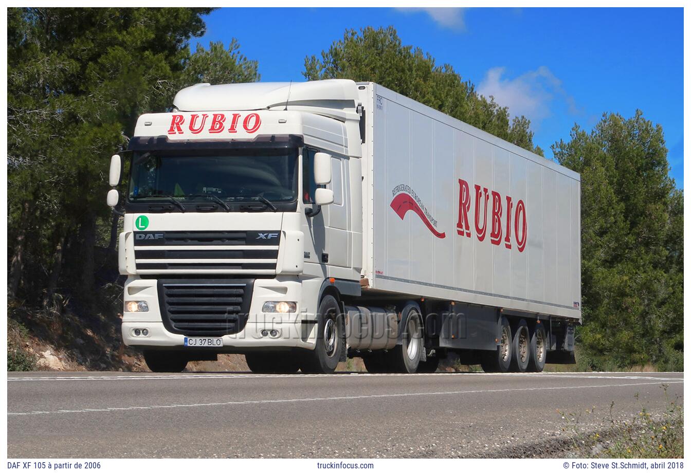 DAF XF 105 à partir de 2006 Foto abril 2018