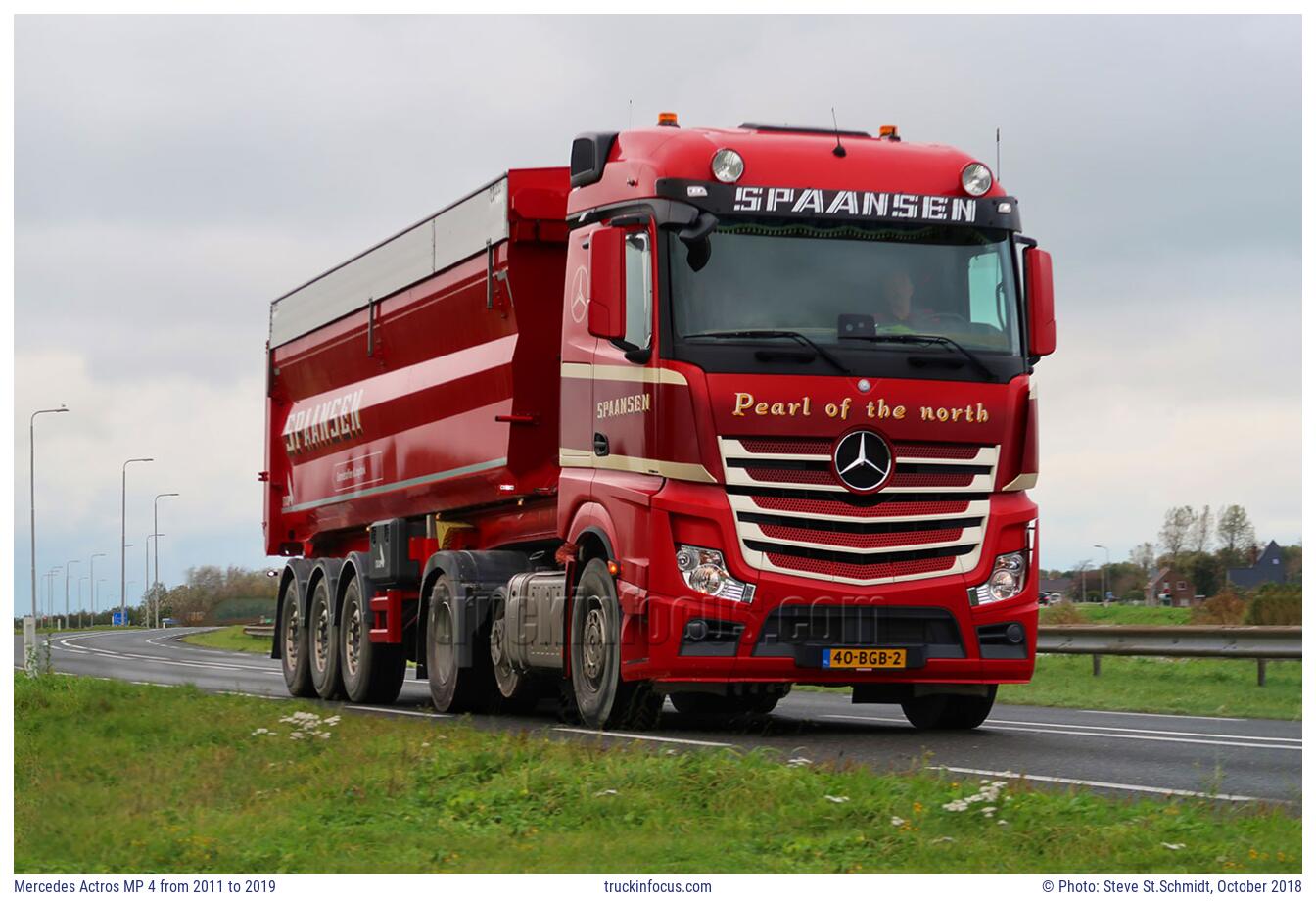 Mercedes Actros MP 4 from 2011 to 2019 Photo October 2018