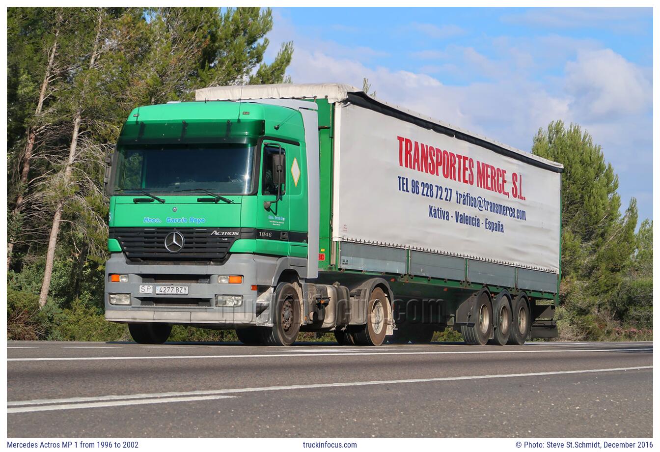 Mercedes Actros MP 1 from 1996 to 2002 Photo December 2016