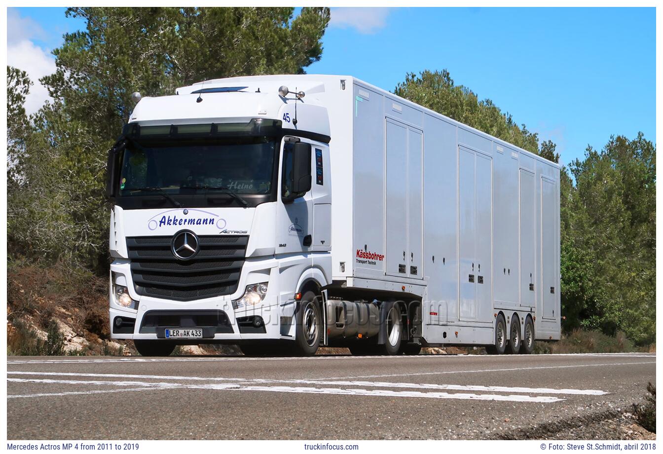 Mercedes Actros MP 4 from 2011 to 2019 Foto abril 2018